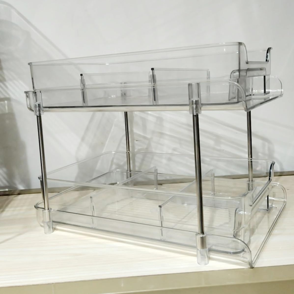 CHILDWEET Organizador de Baño de Dos Niveles Cajón Deslizante