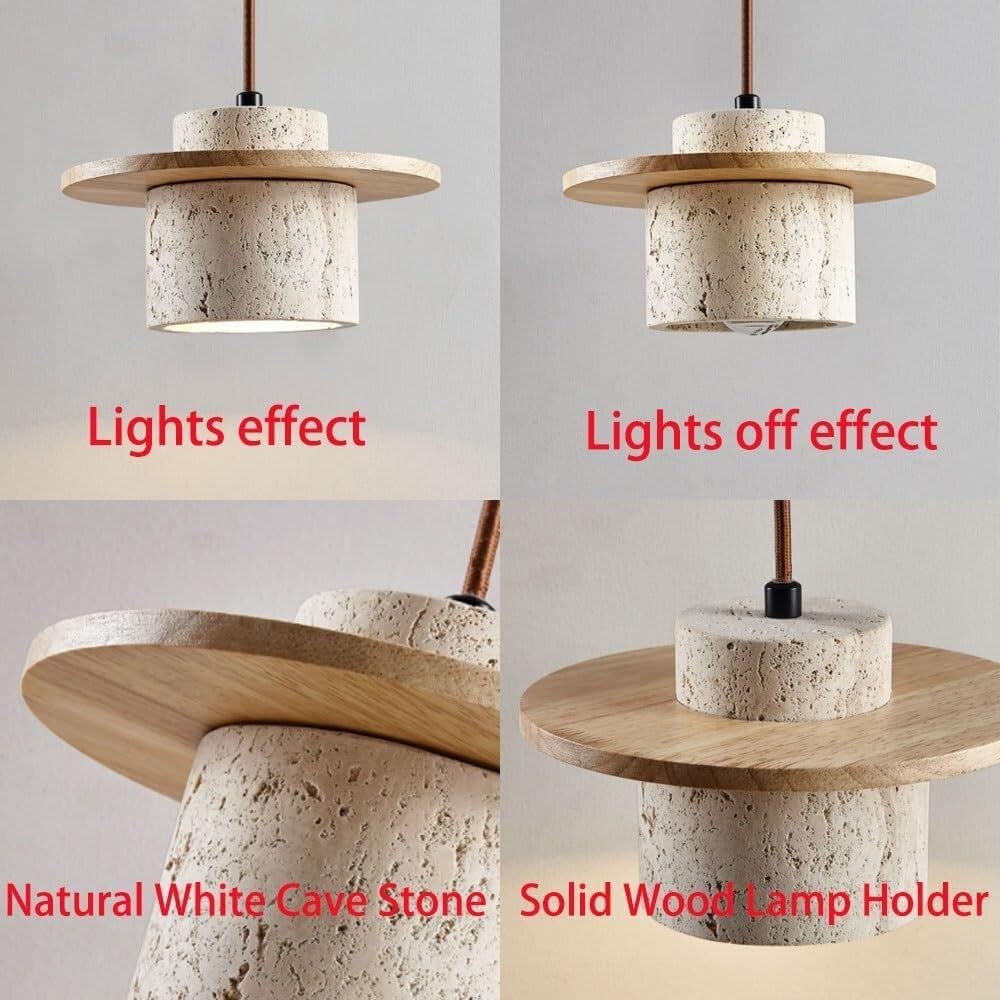 Chandelier Nordic Natural Stone Shade Light Japanese Dining Table Travertine Droplight Bedside Restaurant Kitchen Aisle Bar Club ng Lamp for Kitchen Island Living Room