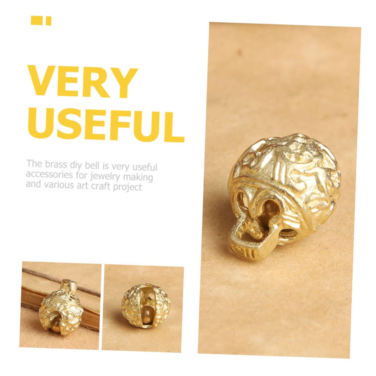 PRETYZOOM 4 Set Di Campanelli in Ottone Per Artigianato Decorativi Da Appendere Alla Casa 10 Pezzi * 4