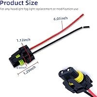 Vista 2 de Kewucn 2 unidades OEM 9005 9006 9012 HB3 HB4 hembra adaptador de cableado conector de cable, accesorios de repuesto de cable de portalámparas serie