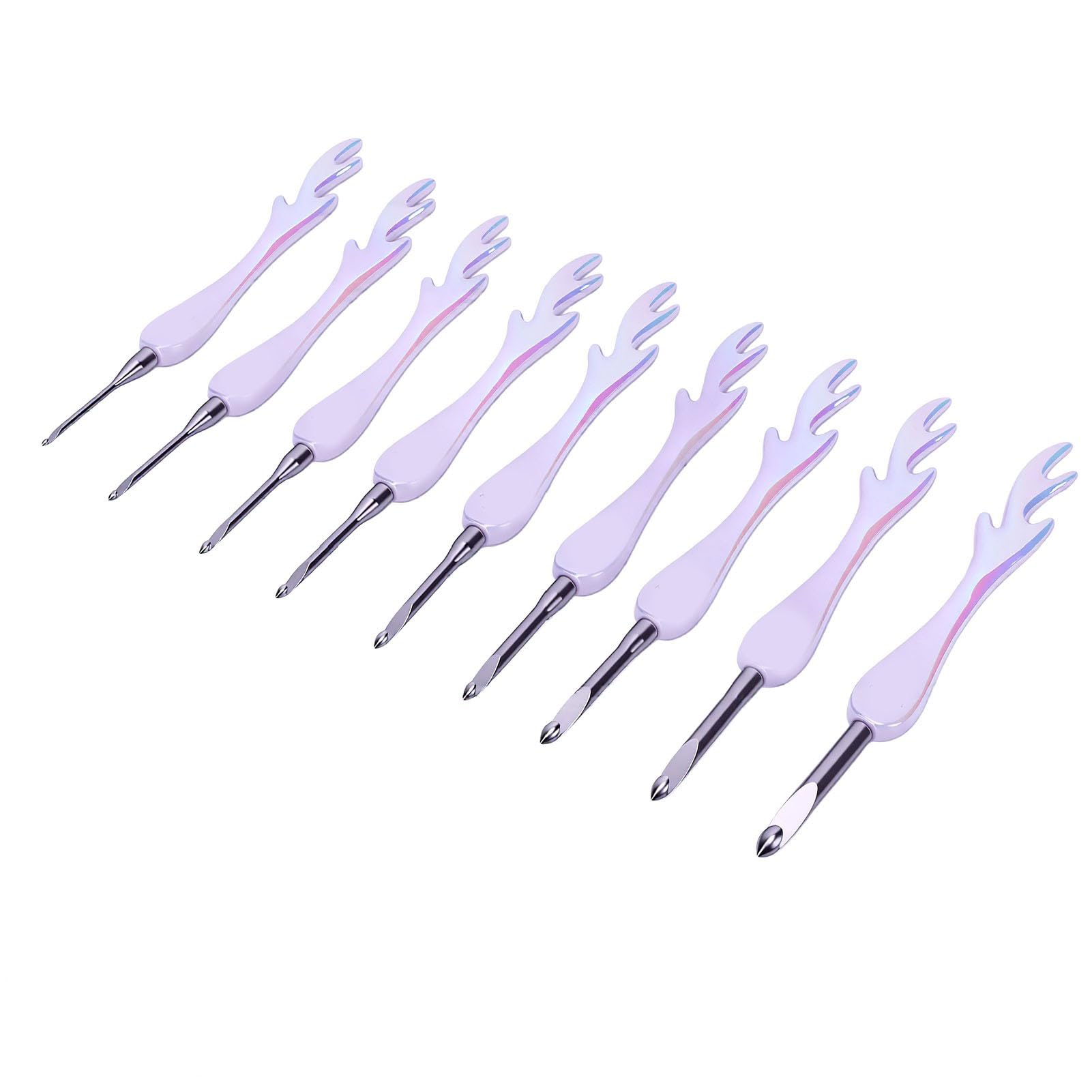 banapoy Set di Uncinetti, 9 Pezzi 2,5-7,0 Mm Punte Scorrevoli Lisce Uncinetti Ergonomici Leggeri, in Alluminio Portatili con, per Principianti Filati per Maglieria Fai-da-te