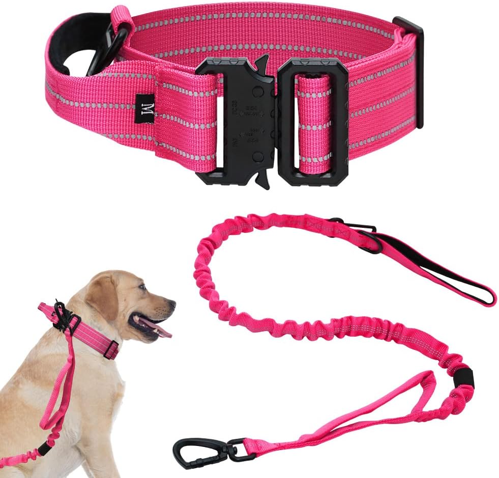 Maiiu Tactical Dog Collar and Leash Set, Adjustable