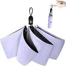 Parasol, UV Protection, 100% Light Blocking, Foldable, 6.7 oz (186 g - 196 g), Convenient to Carry, Durable, Lightweight, One-Touch Auto Open and Close, Rain Umbrella, Women's, Compact, Complete Light