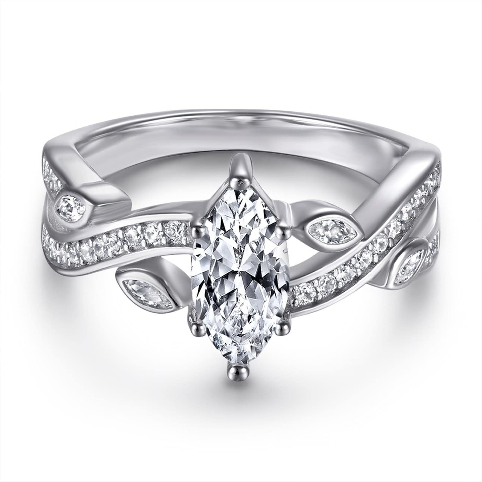 Anello in argento da donna grande, set di gioielli da donna, occhio di cavallo, in argento Sterling, per San Valentino