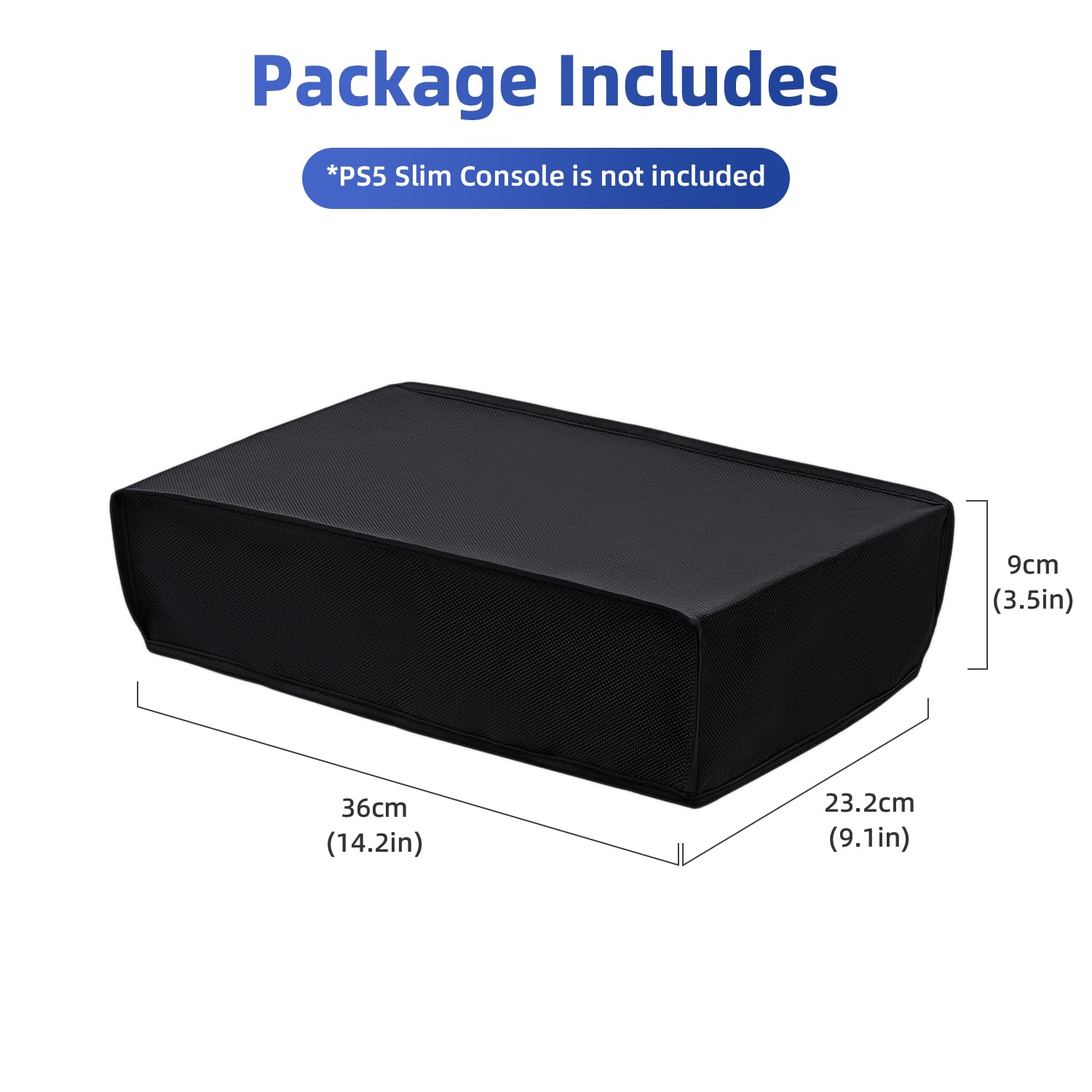 Antyzarysowany/wodoodporny pokrowiec ochronny tylko dla PS5 Slim Digital Edition i Disc Console - NIE DLA PS5 poziomych - Czarny