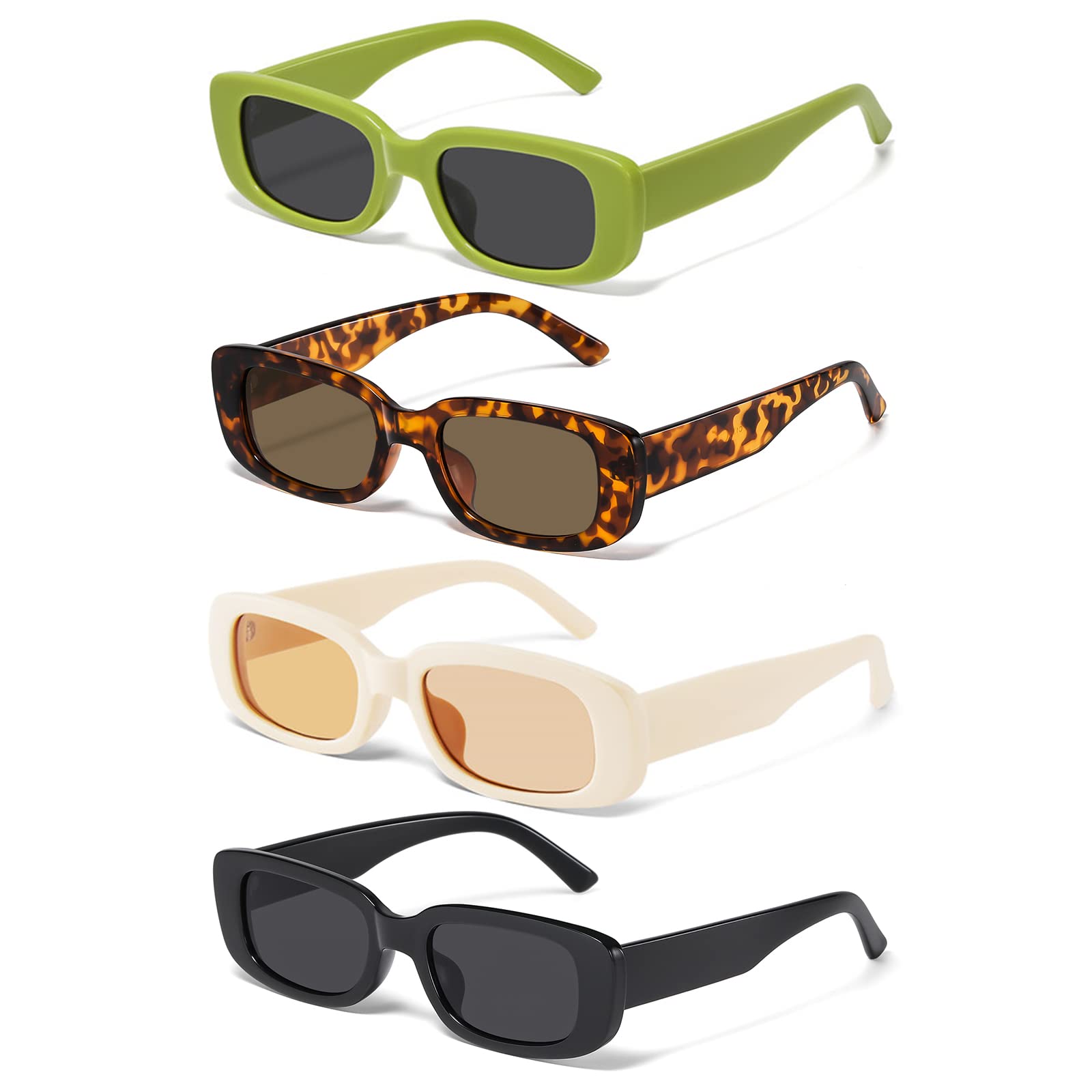 JASPIN Rectangle Sunglasses for Women Men Y2k Sun Glasses UV Protection