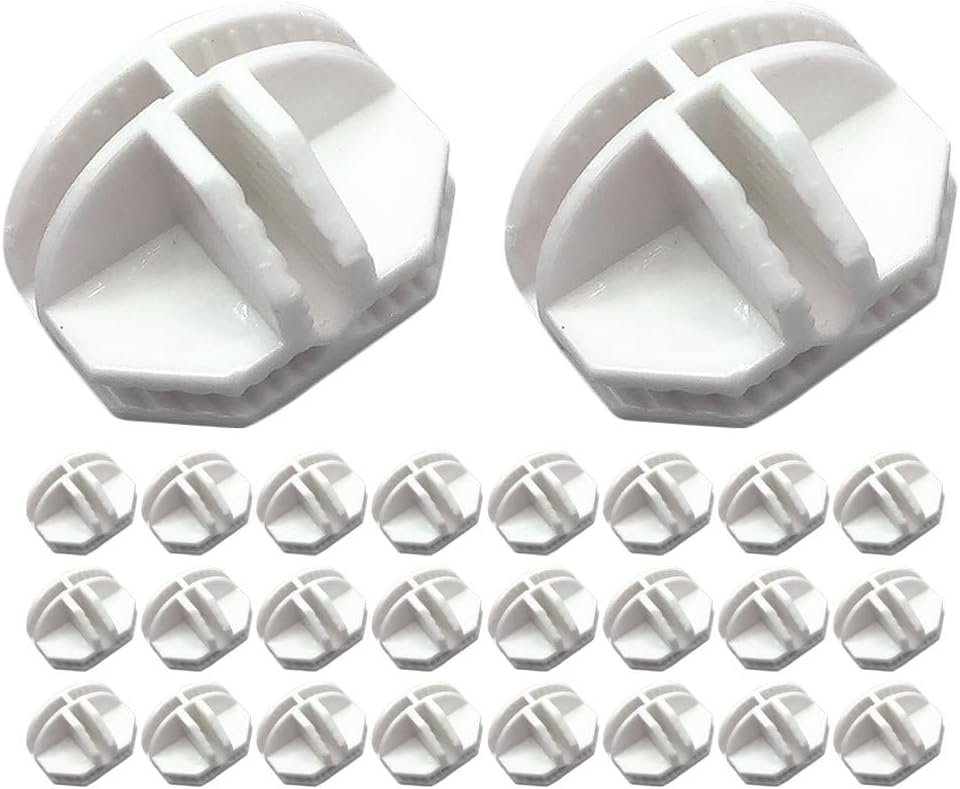 ARTIBETTER Semi-Circle Plastic Cube Connectors 50 Pieces for Modular Wire Storage Organizer Easy Assembly Universal Closet and Shoe Storage Hardware