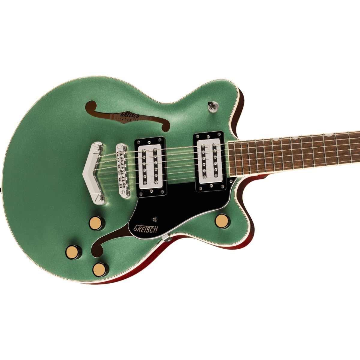 Gretsch G2655 Streamliner Center Block Jr Double-Cut V-Stoptail Steel Olive - Chitarra semiacustica