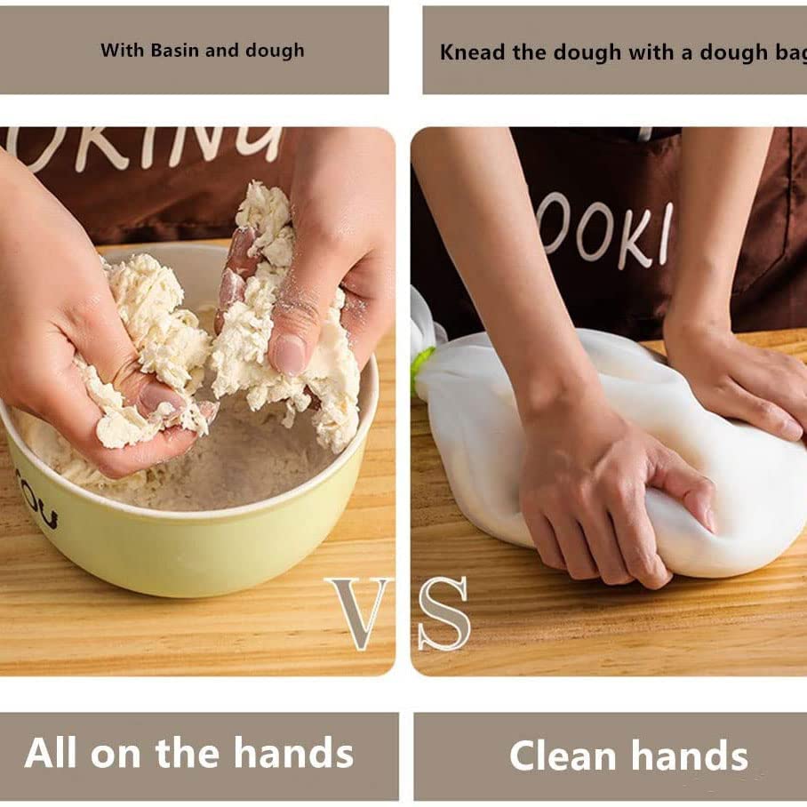 Image of BELOXY Silicon Atta Kneading Dough Maker Bag - Reusable Silicone Kneading Bag for Bread, Pizza, Pastry & More | Multipurpose Food-Grade Mixing & Storage Tool (1)
