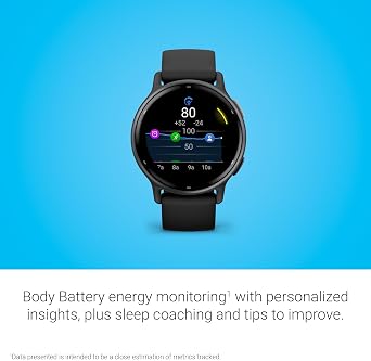 Garmin Vivoactive 5, Health and Fitness GPS Smartwatch, AMOLED Display, Up to 11 Days of Battery, Slate Aluminum Bezel with Black Case and Silicone Band