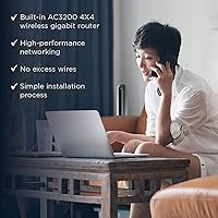 Vista 5 de Motorola MG8702 Módem de cable DOCSIS 3.1 + Router Wi-Fi (Combo de alta velocidad) con Potencia Inteligente de Impulso Velocidad Wi-Fi AC3200