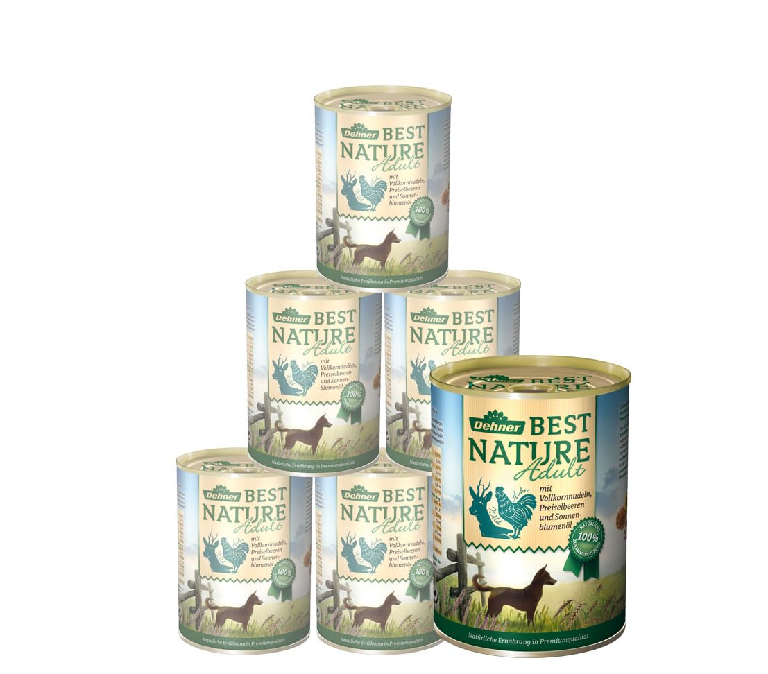 Dehner Best Nature - Comida húmeda para Perros sin Cereales, para Perros | 2,4 kg, adulto, para perros adultos