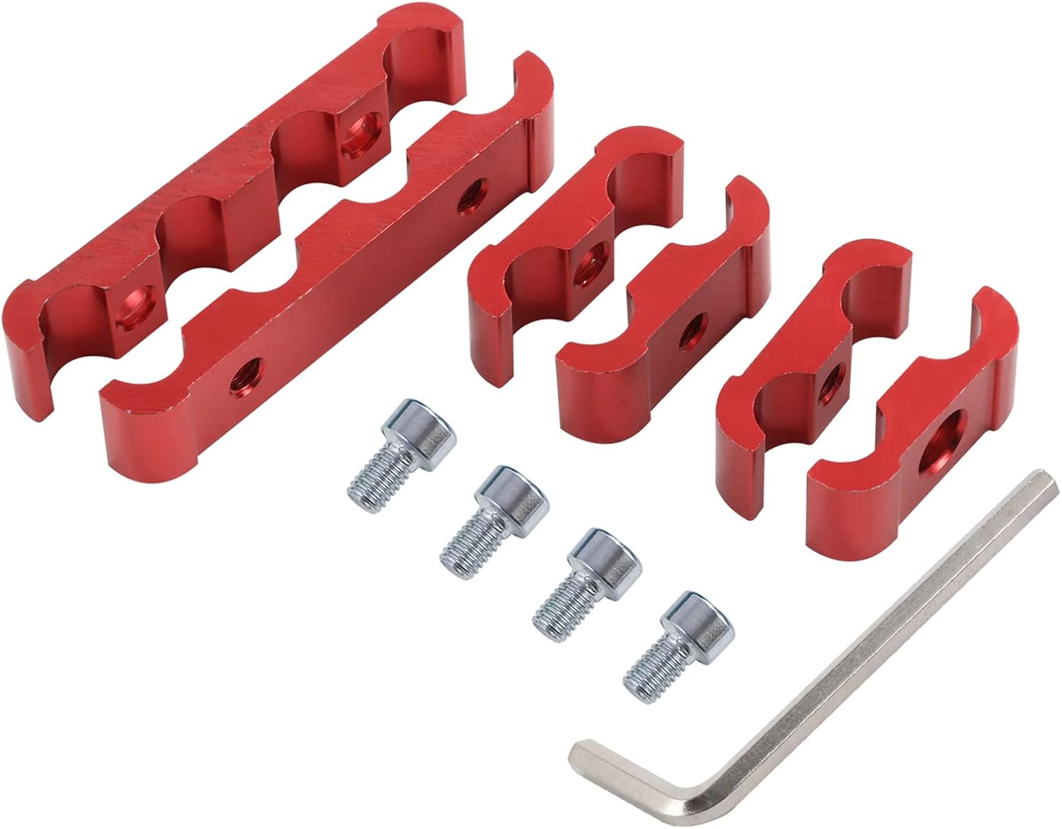 JDMSPEED Engine Spark Plug Wire Separator Divider 8mm 9mm 10mm Red 12pcs Replacement for 8 Cylinder Vehicles Racing Car
