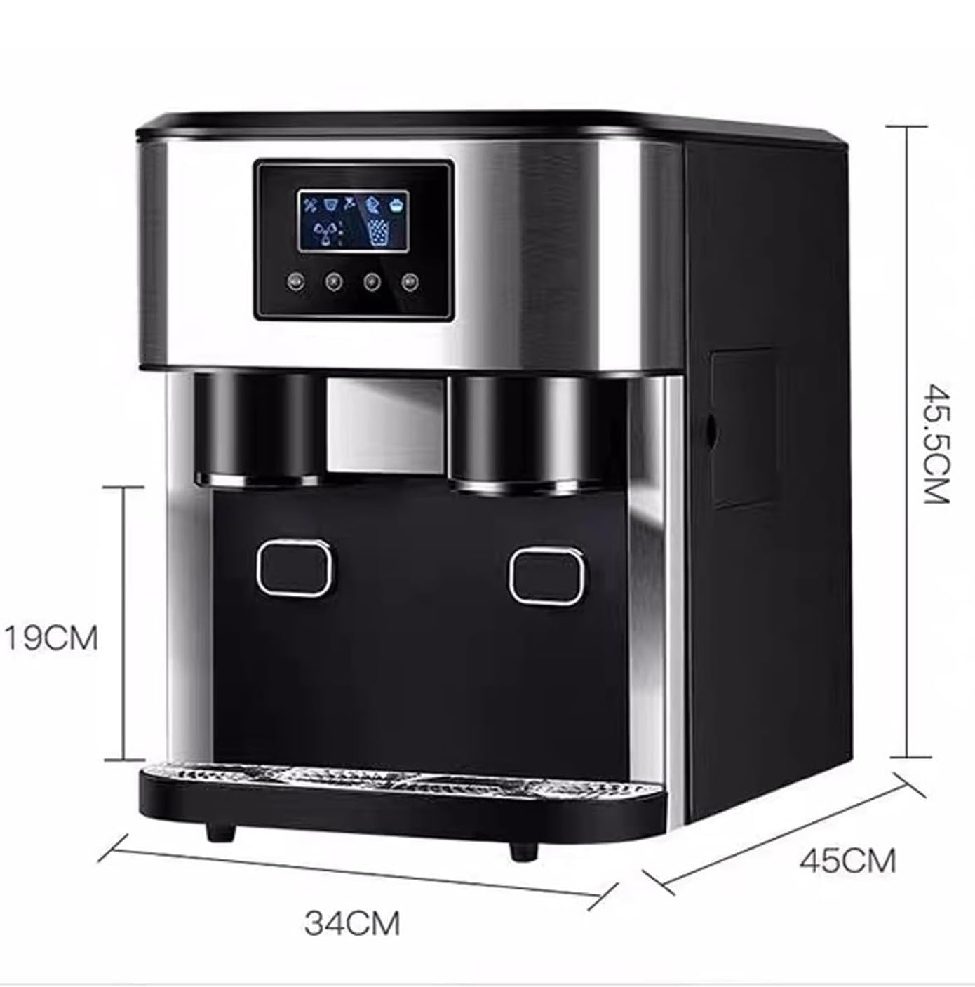 Máquina para Fabricar Hielo Comercial, Producción Rápida De Hielo En 9 Minutos, Capacidad De 18 Kg/24 H, Diseño Compacto De Encimera para Uso En Casa, Oficina Y Bar.