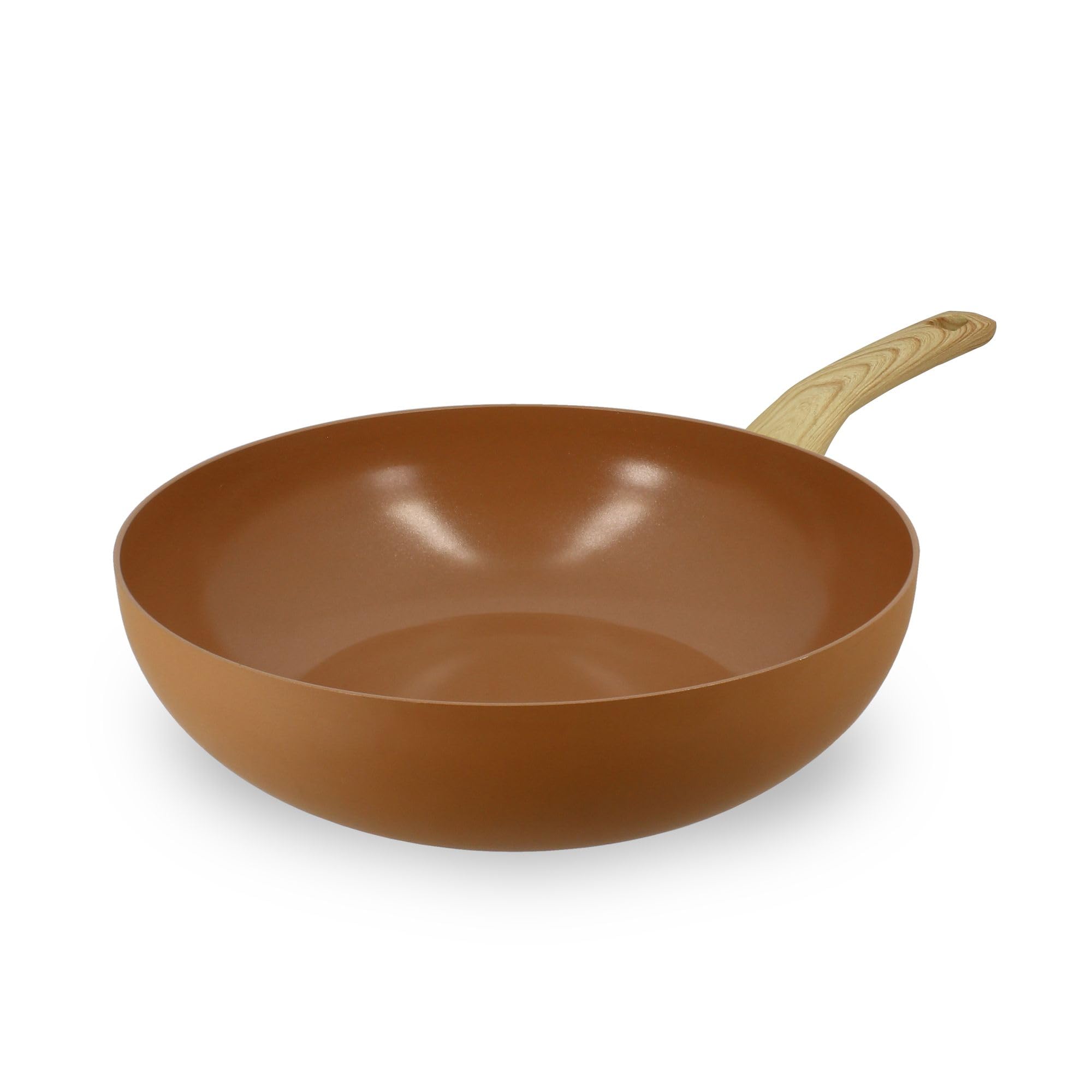 MENASTYL Wok Colorama 28cm, aluminium, revêtement céramique antiadhésif