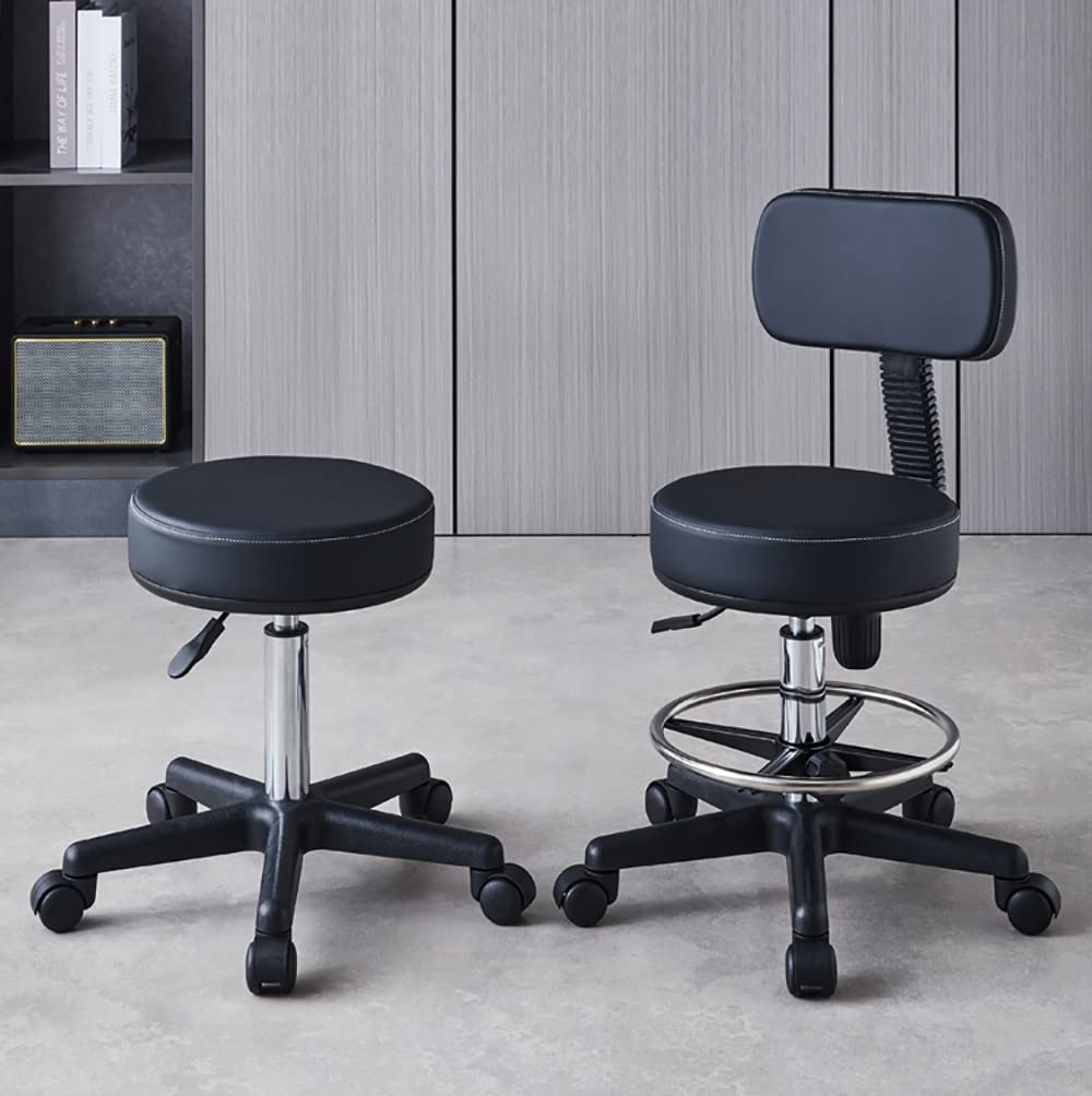 HOMCOM 2er-Set Rollhocker höhenverstellbar Drehhocker