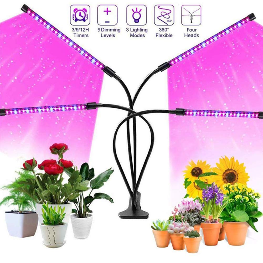 80W Grow Light 80 LED Multi-arm Plant Light Desk Clip On Indoor Plant Flower Lamp Long Arm Grow Lamp