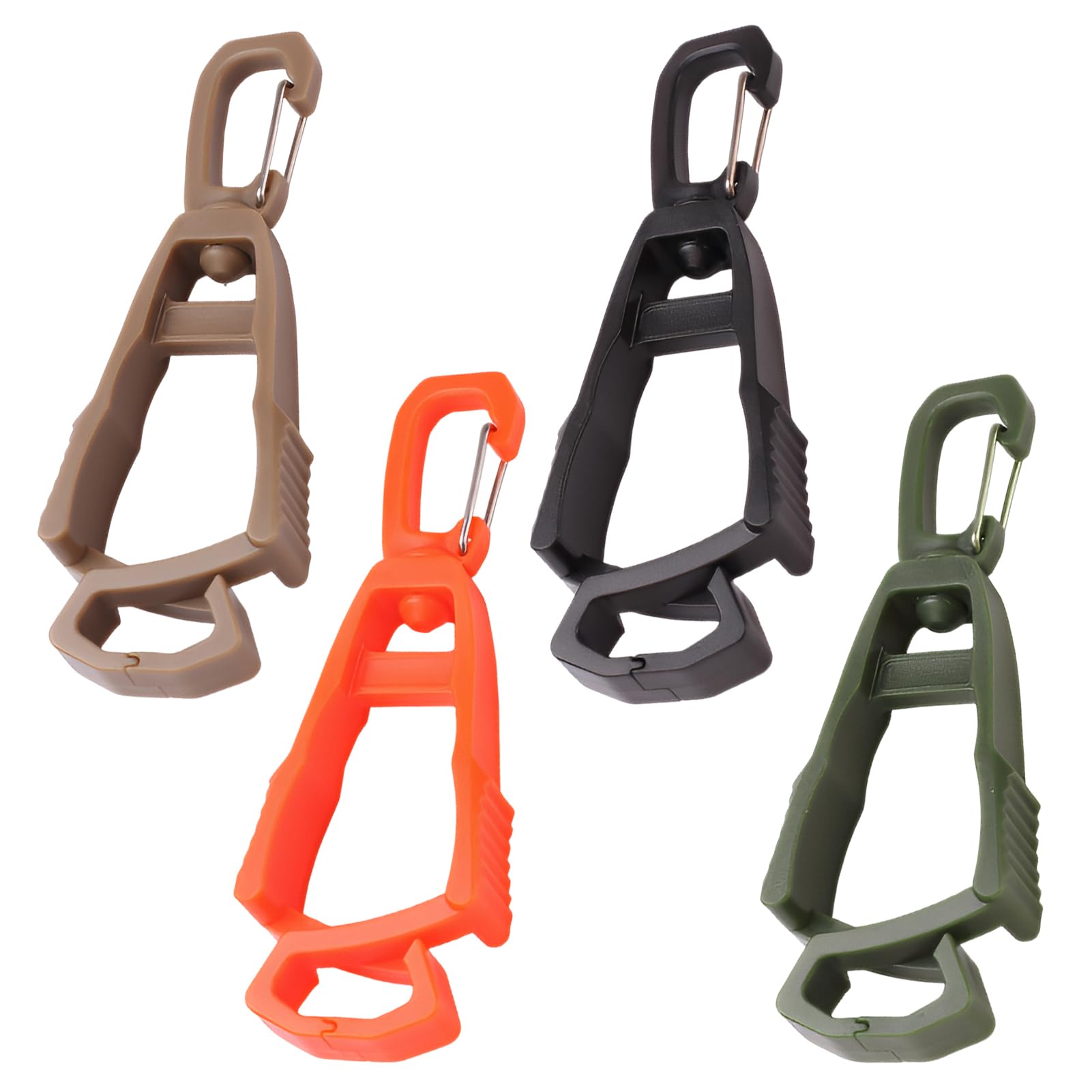 4 Pièces Porte Gants Tactique pour Gants de Travail,Les Gants Chapeaux Serviettes etc. Peuvent être accrochés aux Pantalons, Ceintures et Sacs à Dos