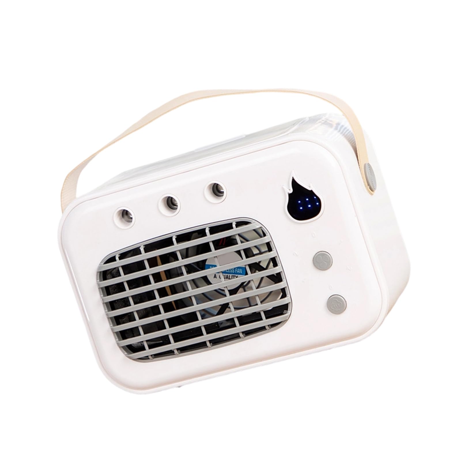 Msioytog White Evaporative Chiller With Large Water Container And Quiet Function For Indoor Comfort Desktop Humidifying Cooler