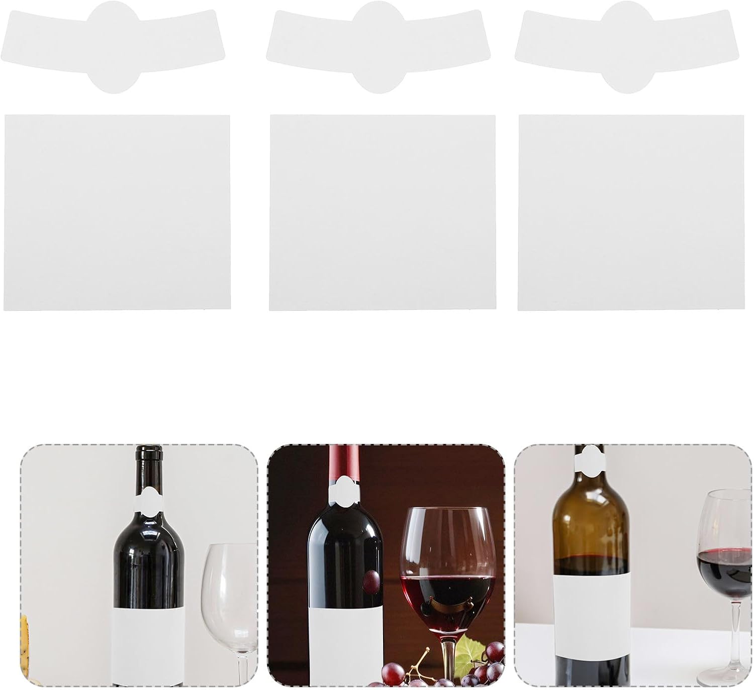 VANZACK Waterproof Wine Bottle Labels Stickers Matte Paper Adhesive Tags for Bottle Identification 10Pcs for Home Brewing