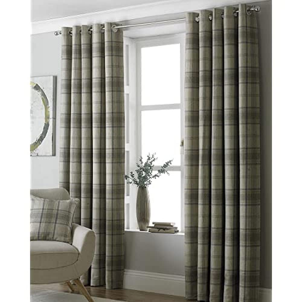 PaolettiAviemore Ring Top Eyelet Curtain Polyester Natural 46" x 54"