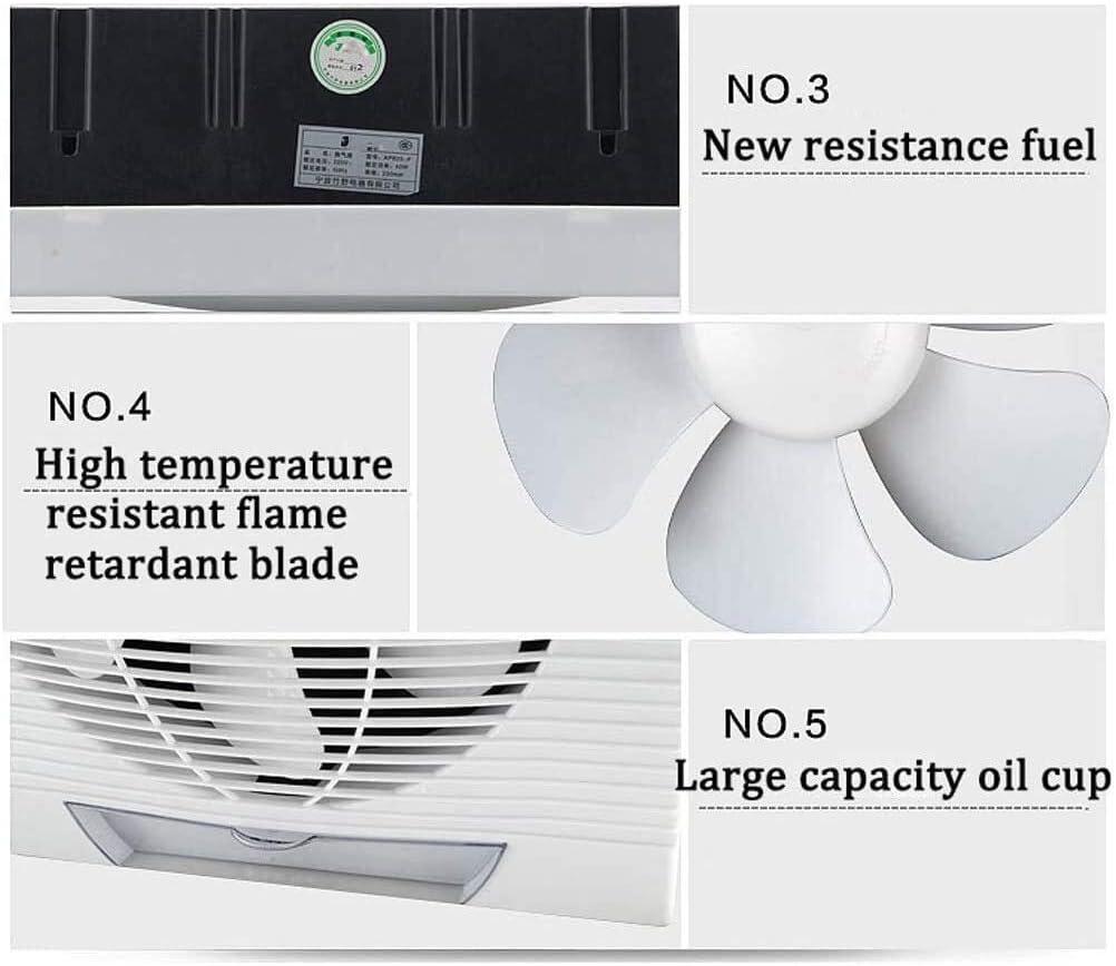 Exhaust Fan Kitchen Exhaust Fan Low Noise Extractor Fans Silent Ventilation Fan 10 Inches High Airflow Wall Window Type Kitchen Bathroom
