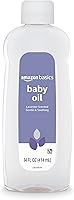 Amazon Basics Lavender Scented Baby Oil, 14 oz - Hypoallergenic, Seals Moisture for Soft Baby Skin