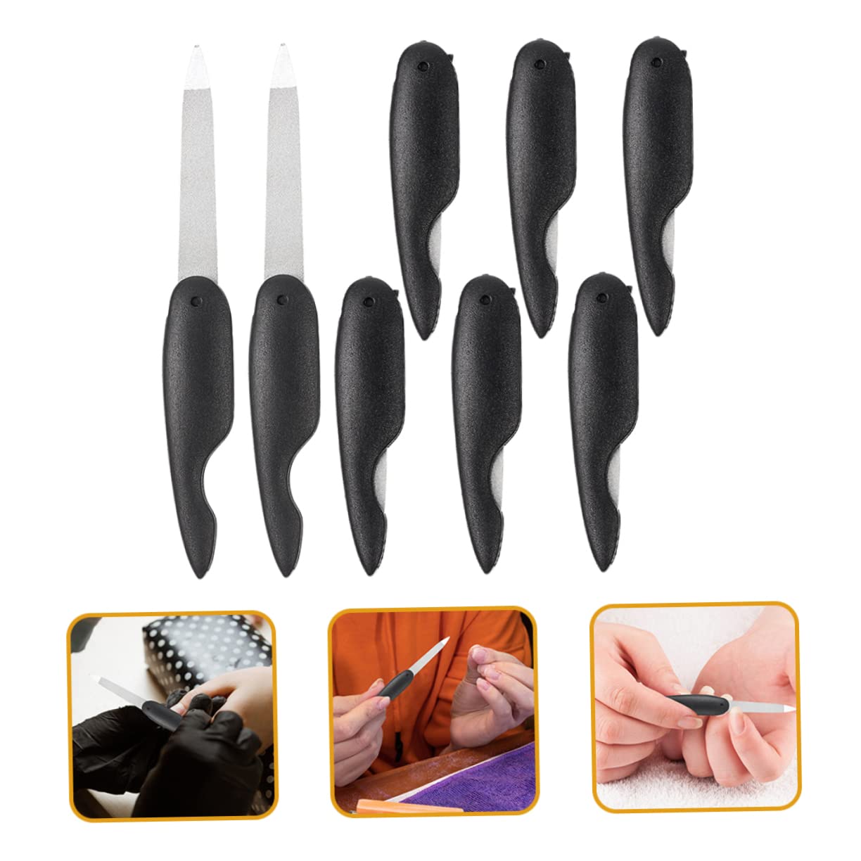 Healeved 40pezzi Unghie Metallo Pieghevoli Doppia Faccia Per Manicure e Pedicure Strumenti Per Rifinire e Lucidare Unghie Naturali e Acriliche Facili Da Riporre e Riutilizzabili