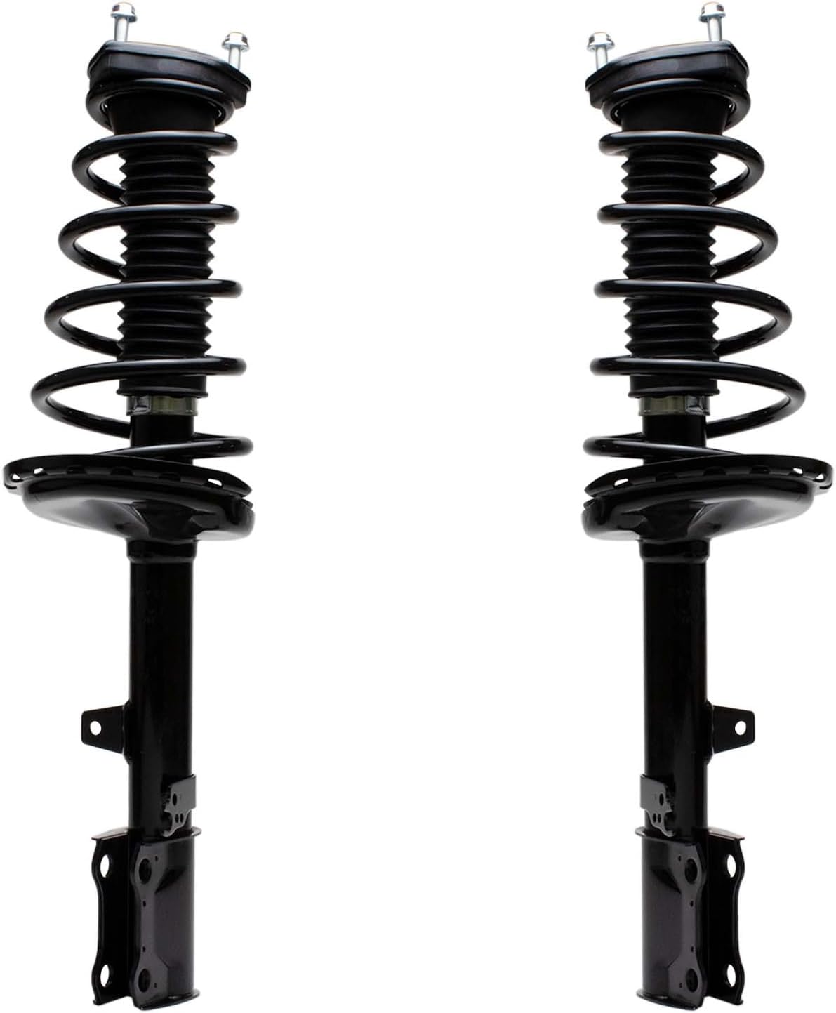 Detroit Axle - FWD Rear 2pc Struts for 08-13 Toyota Highlander, 13-15 Venza, 2 Ready Struts with Coil Spring 2008 2009 2010 2011 2012 2013 Replacement Suspension Quick Install Strut Shock Assembly