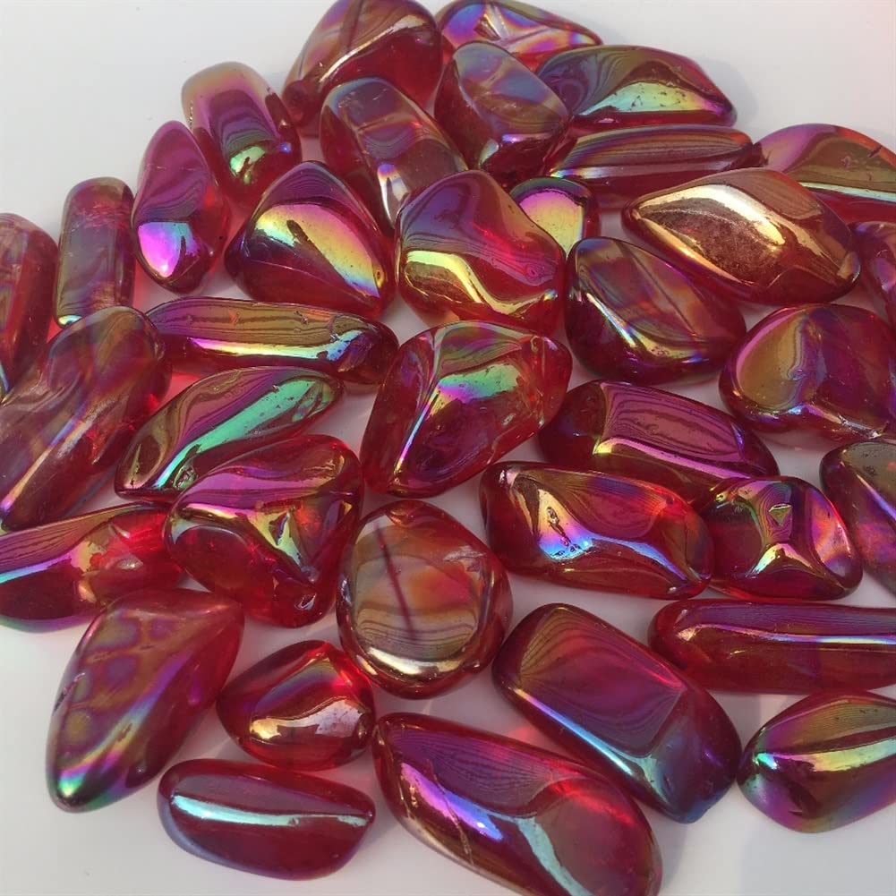 150 g di Ghiaia lucidata placcata Rossa colorataPuò Essere utilizzato per Collezioni di casa