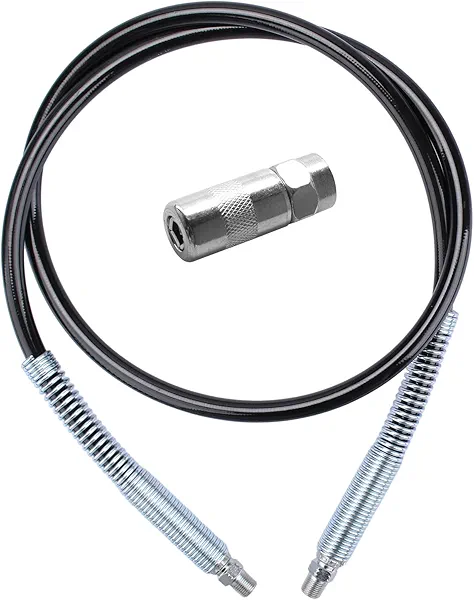 LEDBarz P3410 47-Inch Grease Gun Hose(With HP Connector) For Ryobi Grease Gun 18V Cordless.