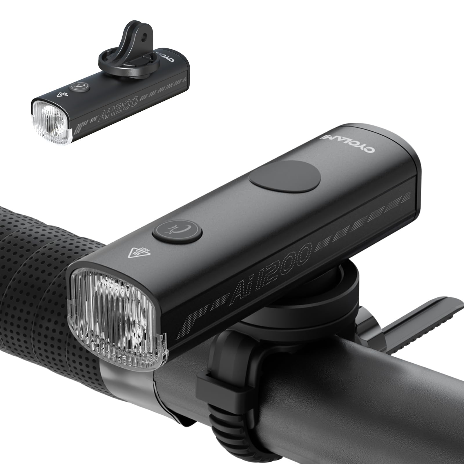 Bike Lights for Night Riding 1200 Lumen Compatible with Garmin/GoPro Mount Bright Bike He…