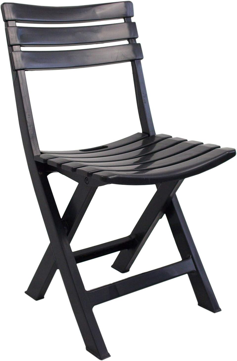 IPAE-Progarden Birki Folding Chairs, Anthracite, Plastic, 44 x 41 x 78 cm