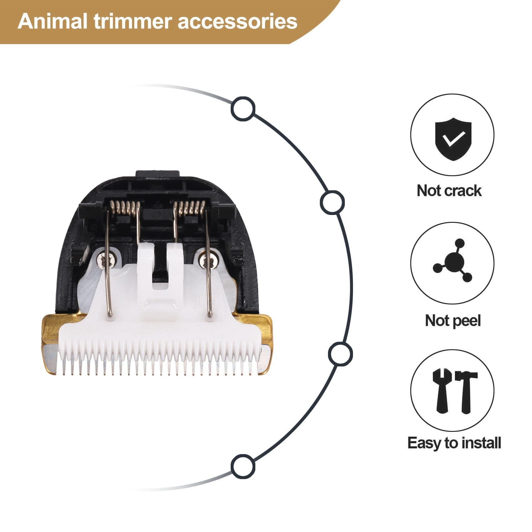 Pflege Keramik Kopf Rasier Klinge 40Mm 24 ZäHne für Tier Clipper Trimmer