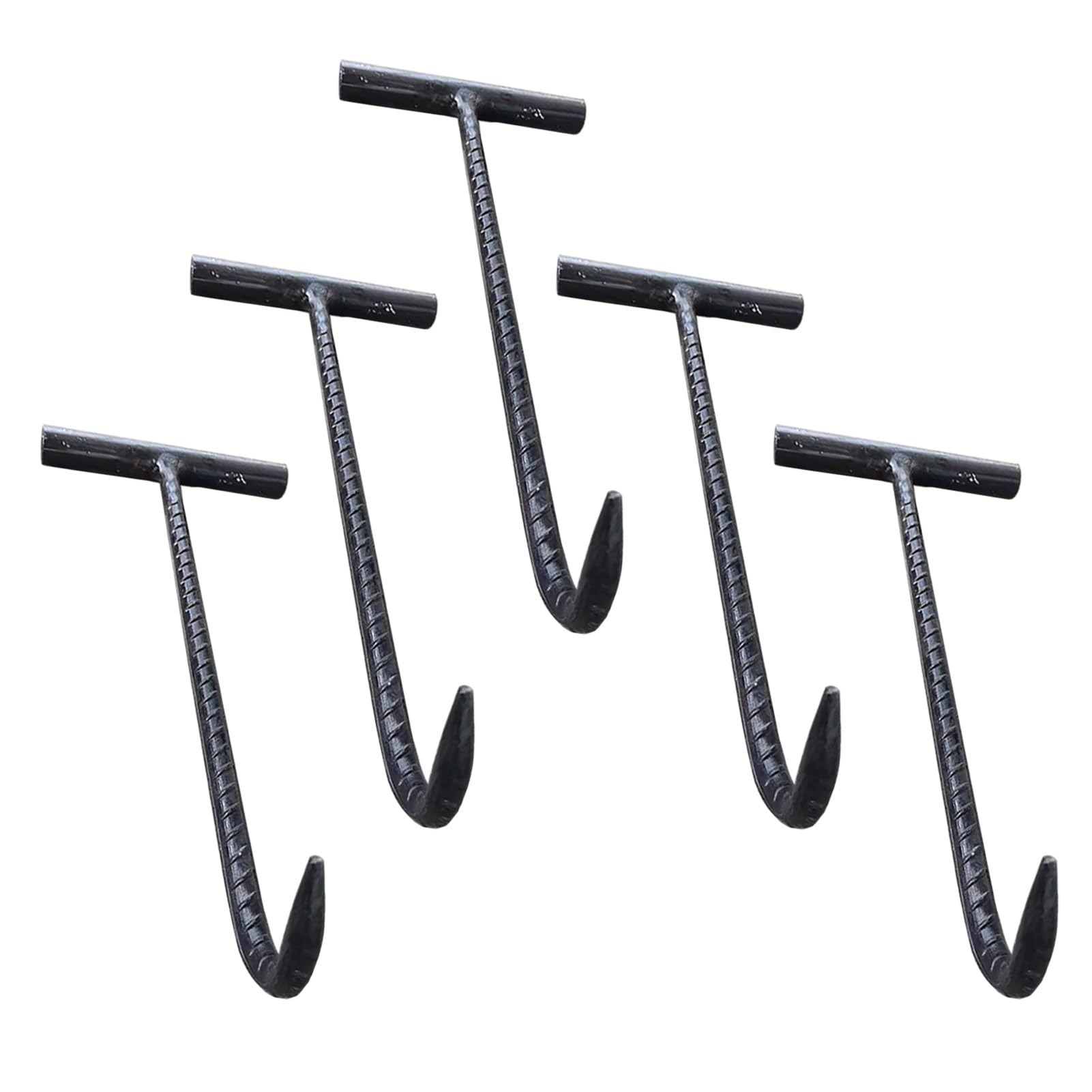 Gancho para Tapa 5 PCS Acero Roscado Drene la Rejilla Lifter, Φ3/8 "1/2" Puller de Ganchos Portátiles, Clave de Elevación de la Cubierta de Alcantarillado de Eliminación de 35-95 Cm, Fácil de Operar (