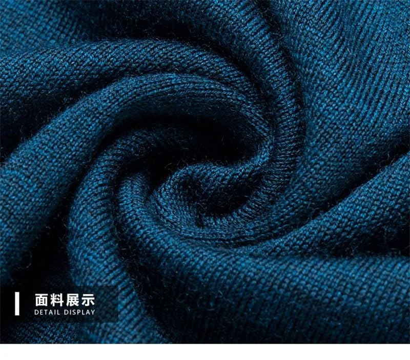Men's Thin Long Sleeve Knitted Sweater Solid Warm Casual Business Pullover Jumper 7