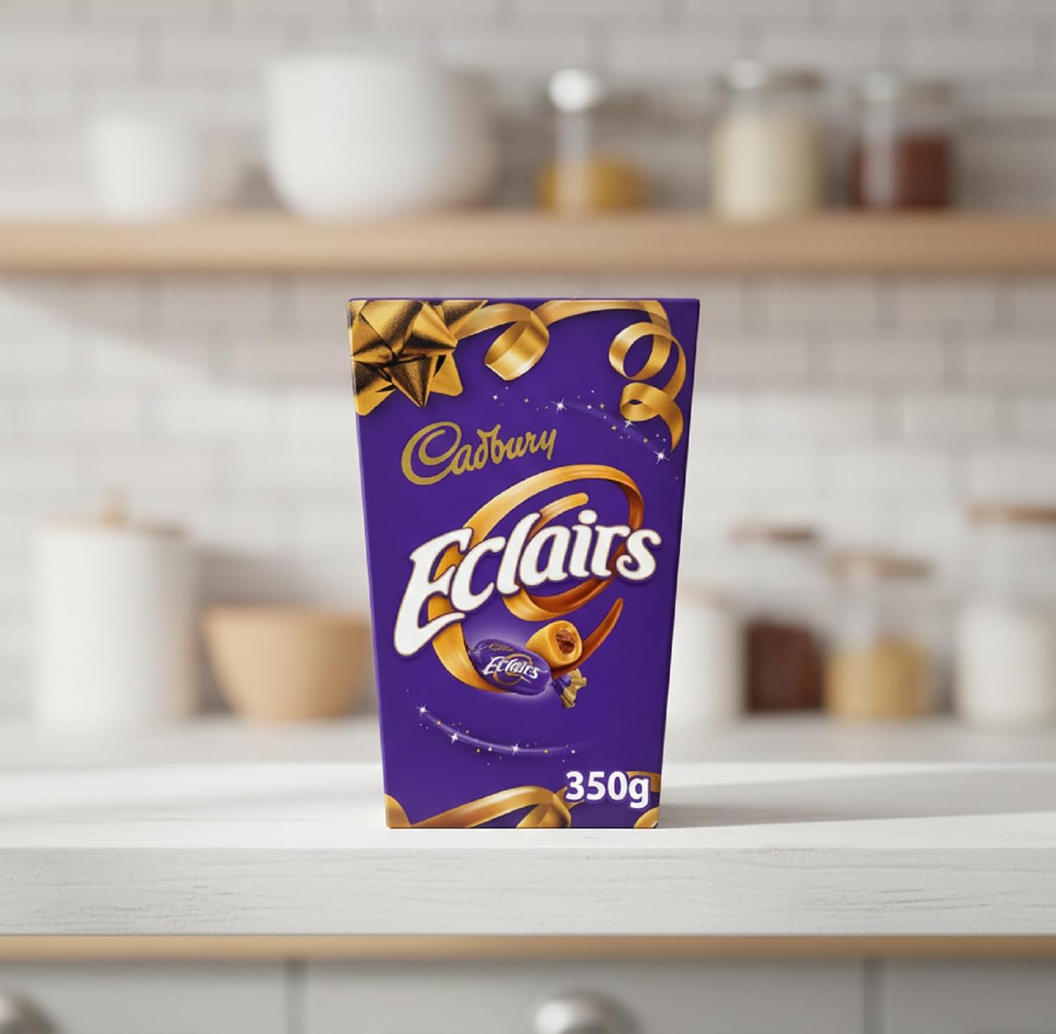 Cadbury Eclairs, OFFICIAL, Milk Chocolate-Centred Caramel Sweets in Carton Boxes for Celebratory or Festive Sharing, 6 x 350g