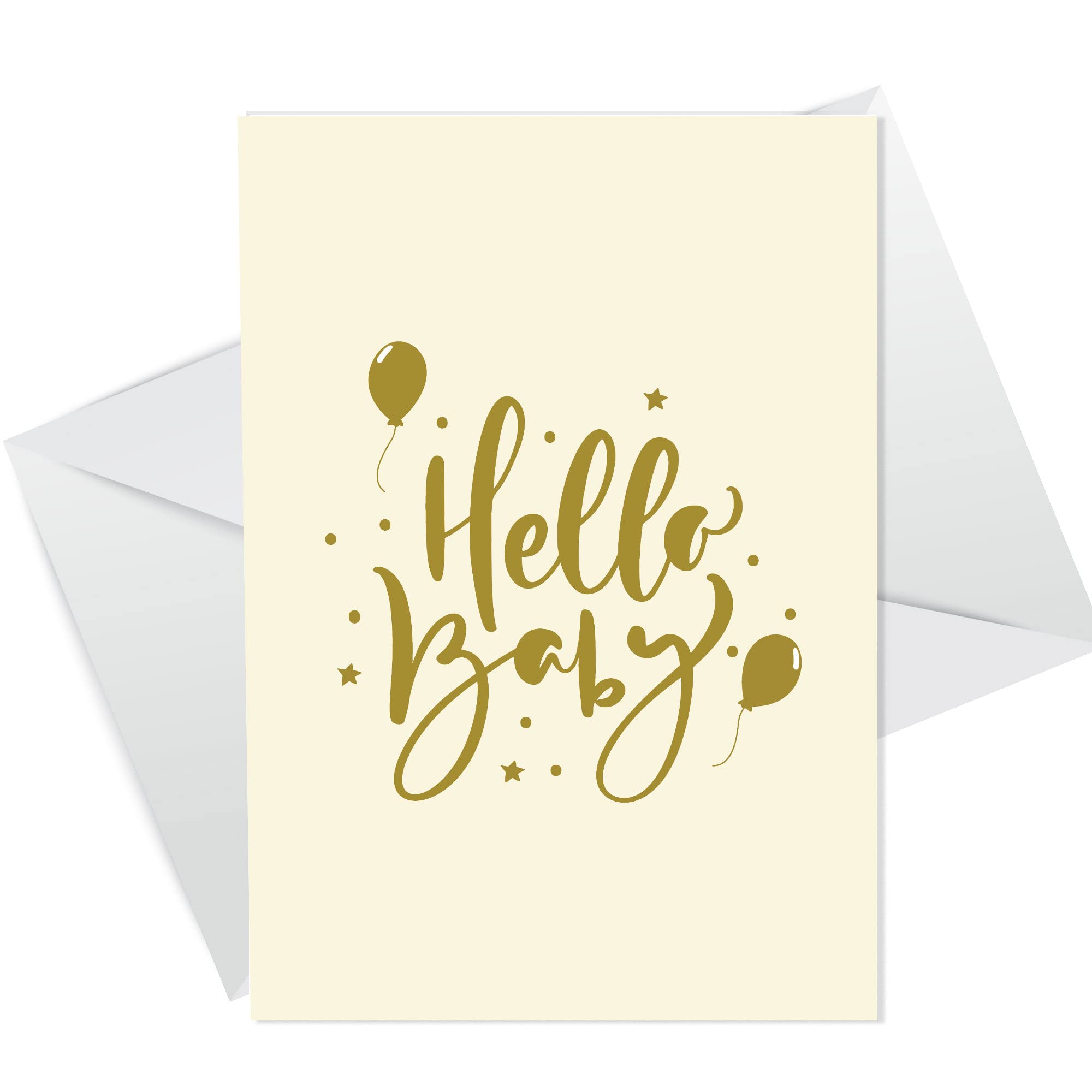 Hello Baby Card Baby Shower Card New Baby Boy Girl Card Parent Couple Card
