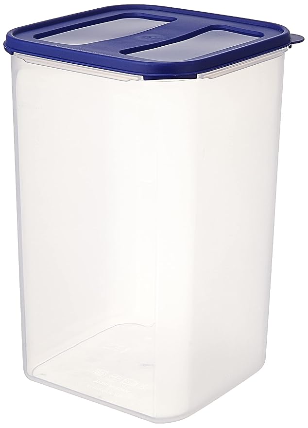 Solimo Square Modular Plastic Container, 7.5 Litres, Blue