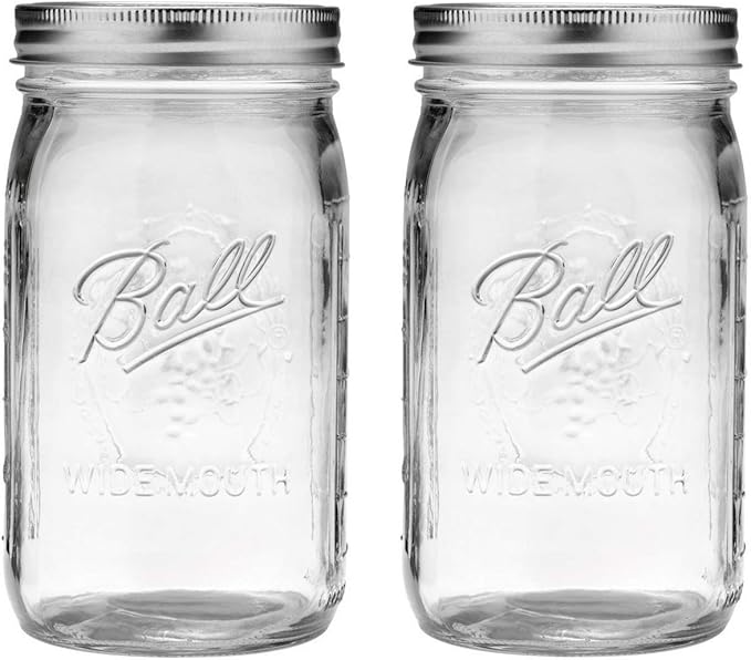Ball 32 oz Wide Mouth Mason Jars - Thumbnail 2