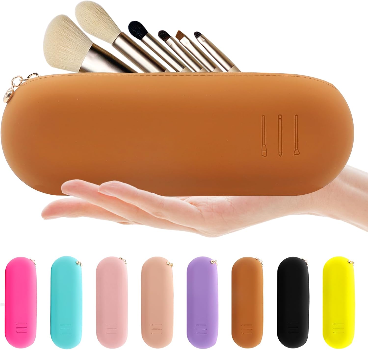 duludulu Silicone Makeup Brush Holder, Travel Makeup Brush Holder With Upgrade Anti