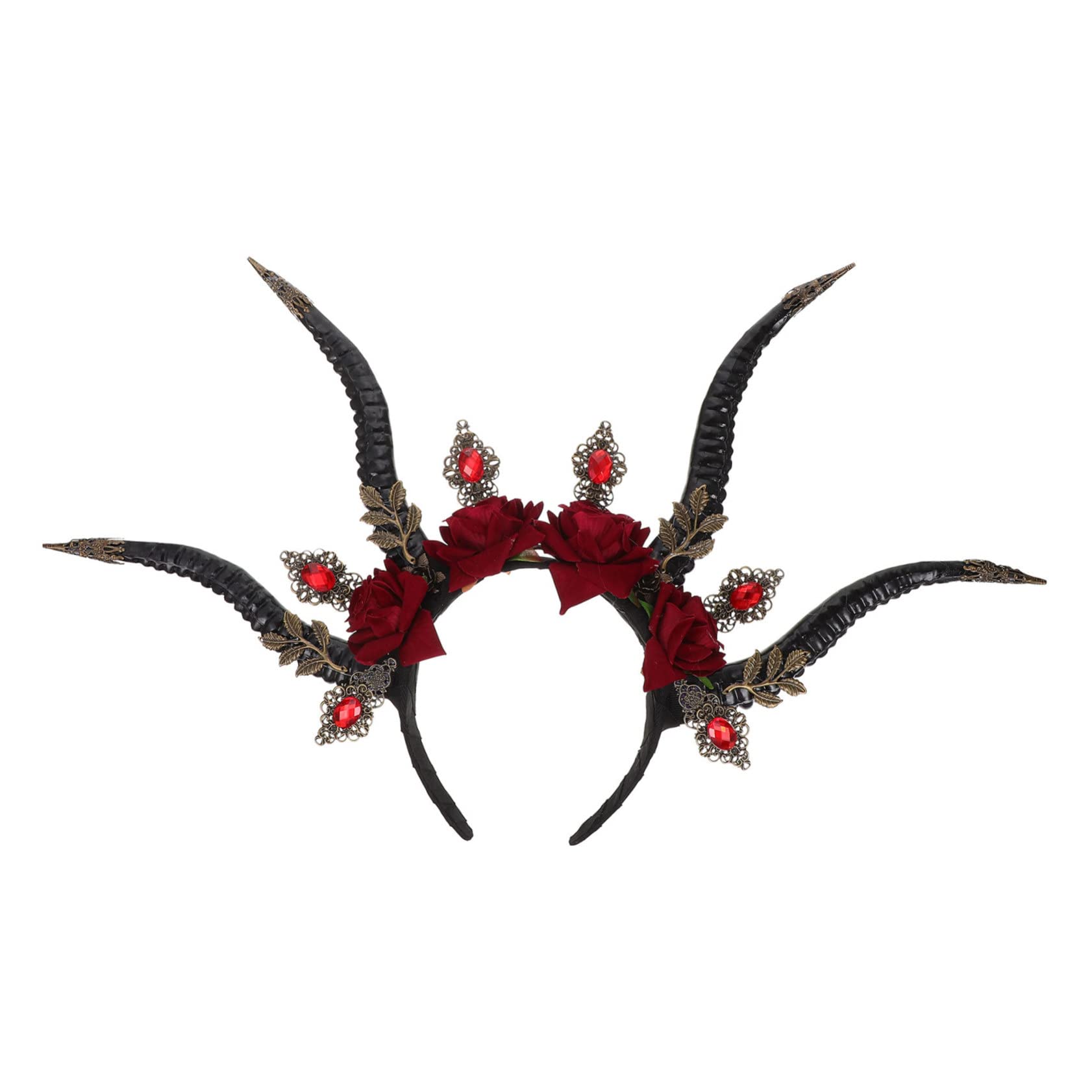 Halloween Stirnband Teufels Haarreif Dämonen Hörner Schwarz für Mottoparty