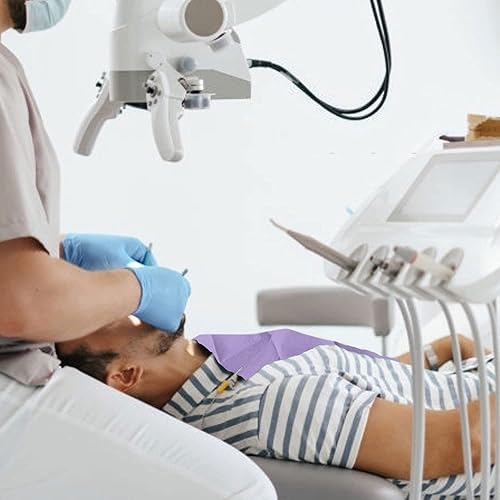 Miniatura 8 de Baberos dentales desechables de 13 x 18 pulgadas, paquete de 125 baberos dentales suaves e impermeables para pacientes médicos, cubiertas de
