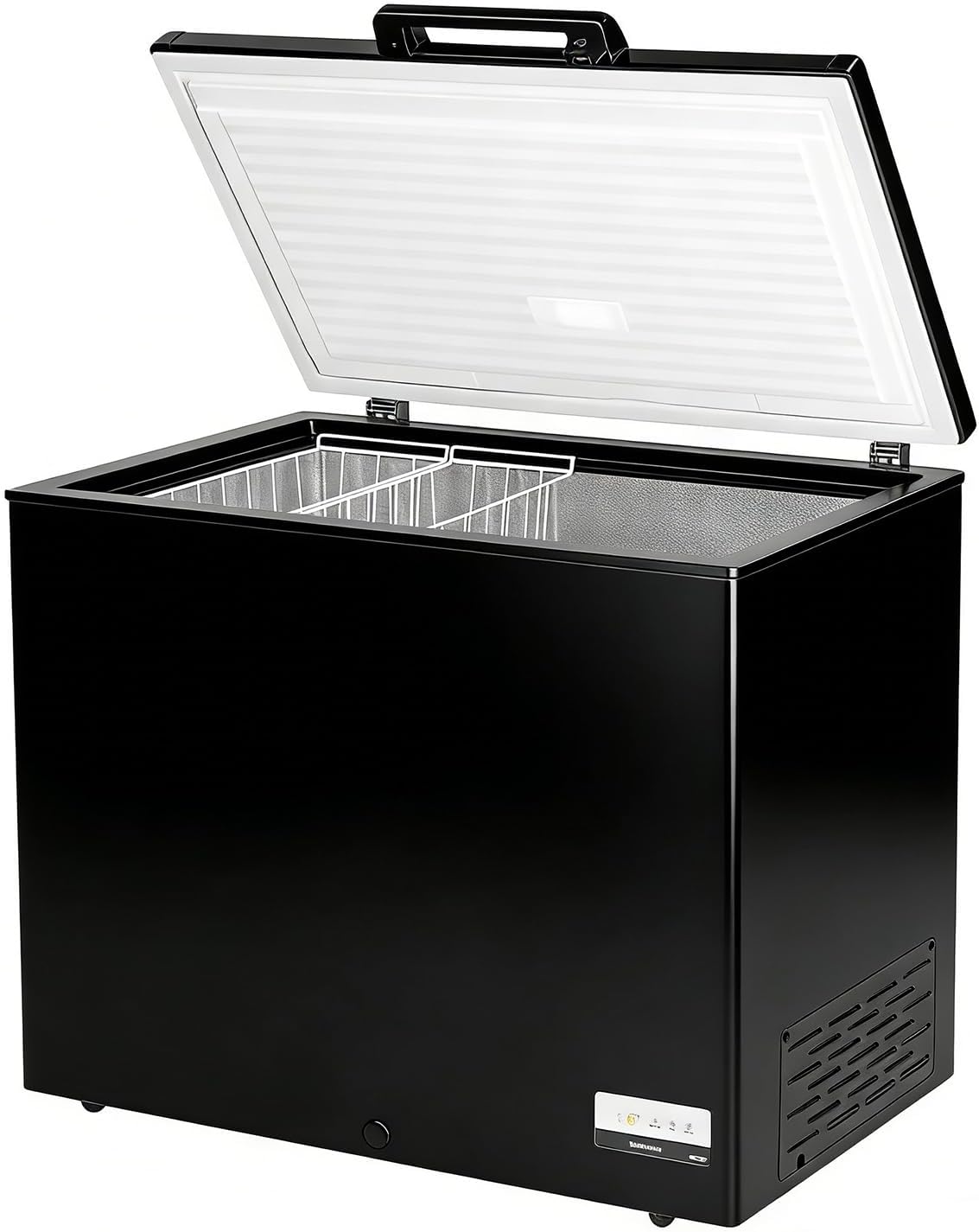 Chest Freezer 10 or 14 cu ft with Removable Hanging Basket & Wheels, -11°F Deep Freeze, 39dB Quiet, Auto-Close Self-Locking Lid, Garage Ready for Home Kitchen Apartment (Black, 14, Cubic Feet)
