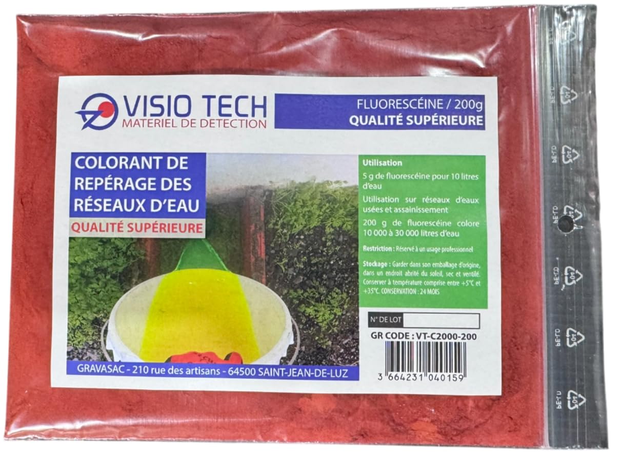 Fluoresceína 200 G, Polvo Soluble en Agua