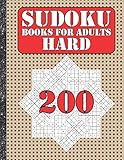  Sudoku books for adults hard: 200 Sudokus from hard with solutions for adults Gifts Sudoku hard book Lover adults ,kids