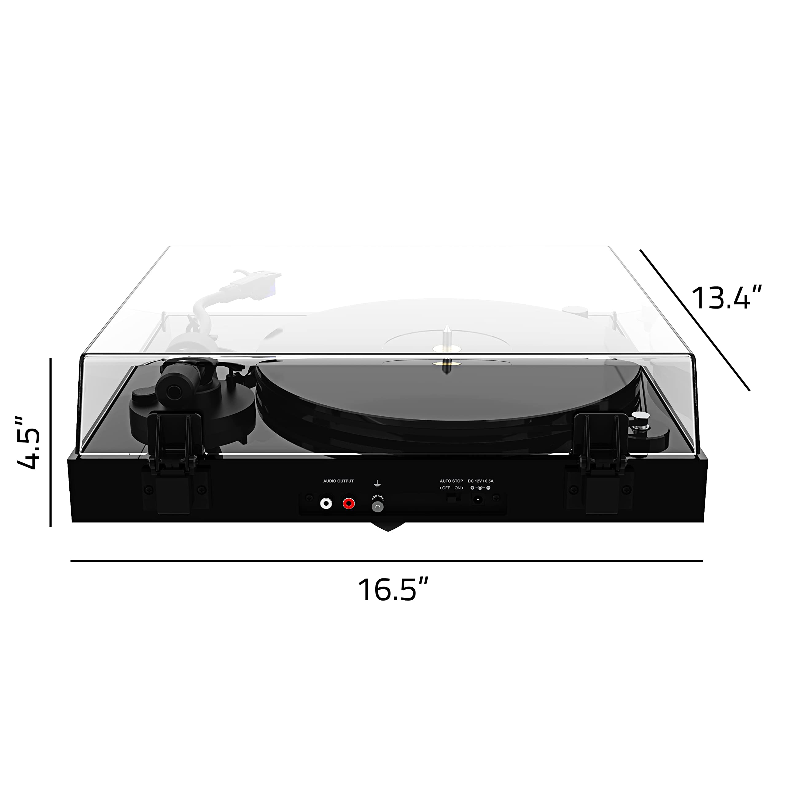 Fluance RT85N Turntable with Nagaoka MP-110 Cartridge, Acrylic Platter, Speed Control, and Vibration Isolation - Piano Black