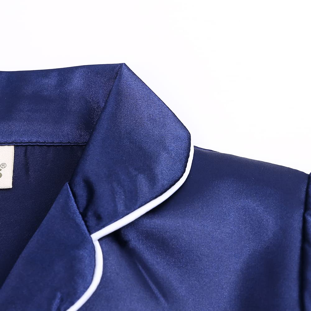 Verve Jelly Ensemble pyjama en satin à manches longues et boutonné pour bébé fille et garçon