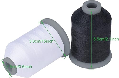 Miniatura 6 de Simthread Hilo de coser para todos los propósitos, 12 carretes tamaño 40D2, hilo de poliéster para costura, acolchado y máquina de coser, prácticos