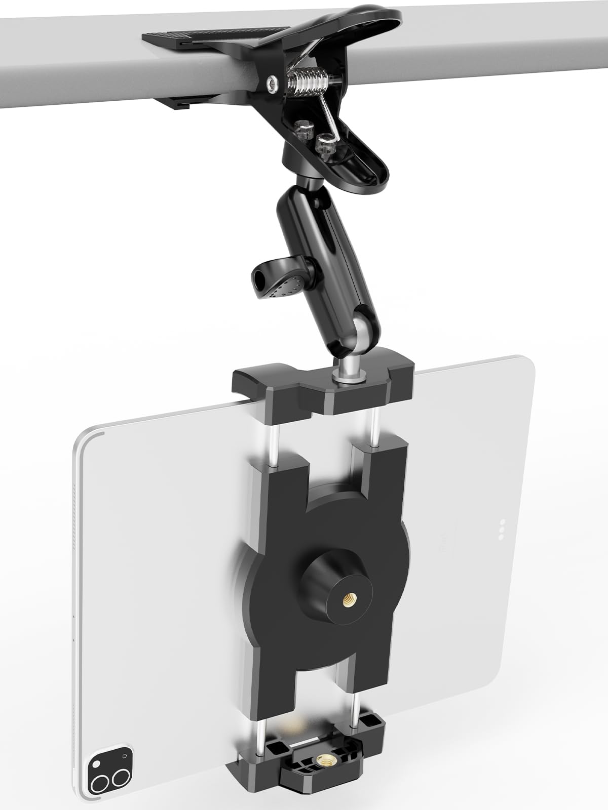 Sonnenblende Auto Tablet Halterung, [360° Doppel Metall Verstellarm], Tablethalterungen Auto Vorne für 4-12,9" Handy & Tablet, iPad Pro/Air/Mini, Galaxy Tab, Z Fold, iPhone usw